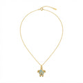 Gold-Tone Blue Turtle Pendant Necklace with zinc-alloy hardware | NA947-01 | image 1