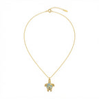Gold-Tone Blue Turtle Pendant Necklace with zinc-alloy hardware | NA947-01 | image 1