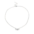 Silver-Tone Cupid Heart Necklace with zinc-alloy hardware | NA585-03 | image 1
