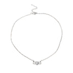 Silver-Tone Cupid Heart Necklace with zinc-alloy hardware | NA585-03 | image 1