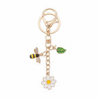 Gold-Tone Bee Daisy Leaf 03