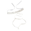 White Lace Garter Body Chain with polyester straps | BCN0755-01 | image 1