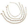 Gold-Tone Link Anklet Set with zinc alloy details | JL7369-01 | image 1