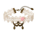 White Lace Veil Charm Anklet with lace details | JL7118 | image 1