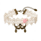 White Lace Veil Charm Anklet with lace details | JL7118 | image 1