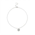 Silver-Tone Zircon Heart Necklace with zinc-alloy hardware | NA614-01 | image 1
