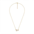 Rose Gold-Tone Mother-of-Pearl Blossom Necklace with alloy hardware | NA899-01 | image 1