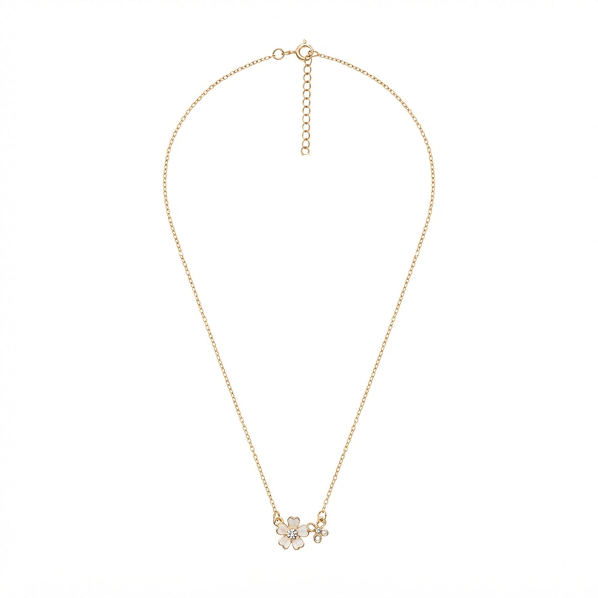 Rose Gold-Tone Mother-of-Pearl Blossom Necklace with alloy hardware | NA899-01 | image 1