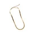 Gold-Tone Flat Snake Chain Necklace with iron hardware | NA893-01 | image 1