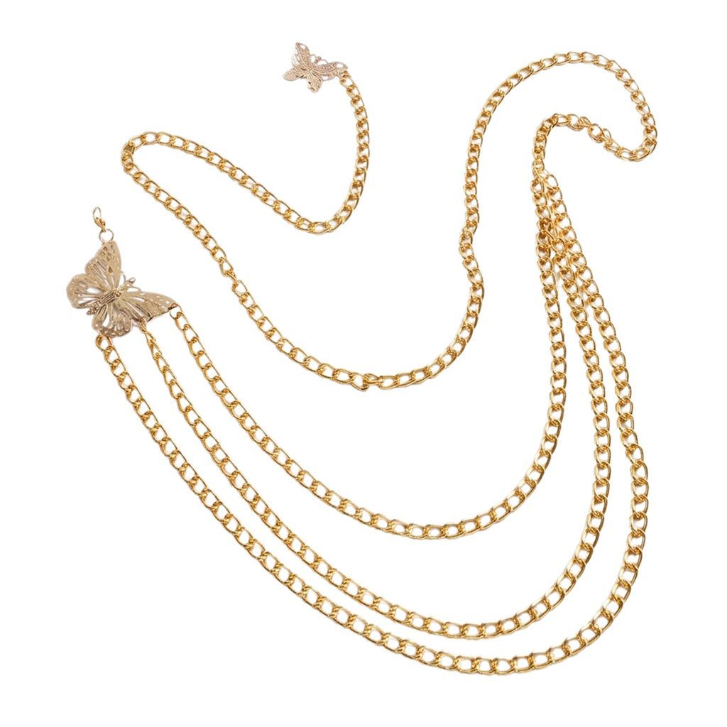 Gold-Tone Chunky Butterfly Waist Chain with zinc-alloy details | BCN0241-01 | image 1