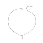 Silver-Tone Bone Pendant Necklace with zinc-alloy hardware | NA306-02 | image 1