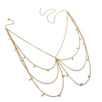 Gold-Tone Pearl Tassel Waist Chain with zinc-alloy details | BCN0238-01 | image 1