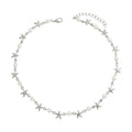 Starfish Faux Pearl Necklace with copper and zinc-alloy details | NA904-01 | image 1