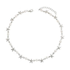 Starfish Faux Pearl Necklace with copper and zinc-alloy details | NA904-01 | image 1