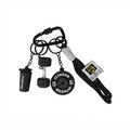Black fitness keychain set with braided cord | KCA085-04 | image 1