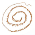 Gold-Tone Pearl Double-Layer Waist Chain with zinc-alloy details | BCN0242-01 | image 1