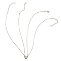 Silver-Tone Magnetic Heart Necklace Set with zinc-alloy hardware | NA446-01 | image 1