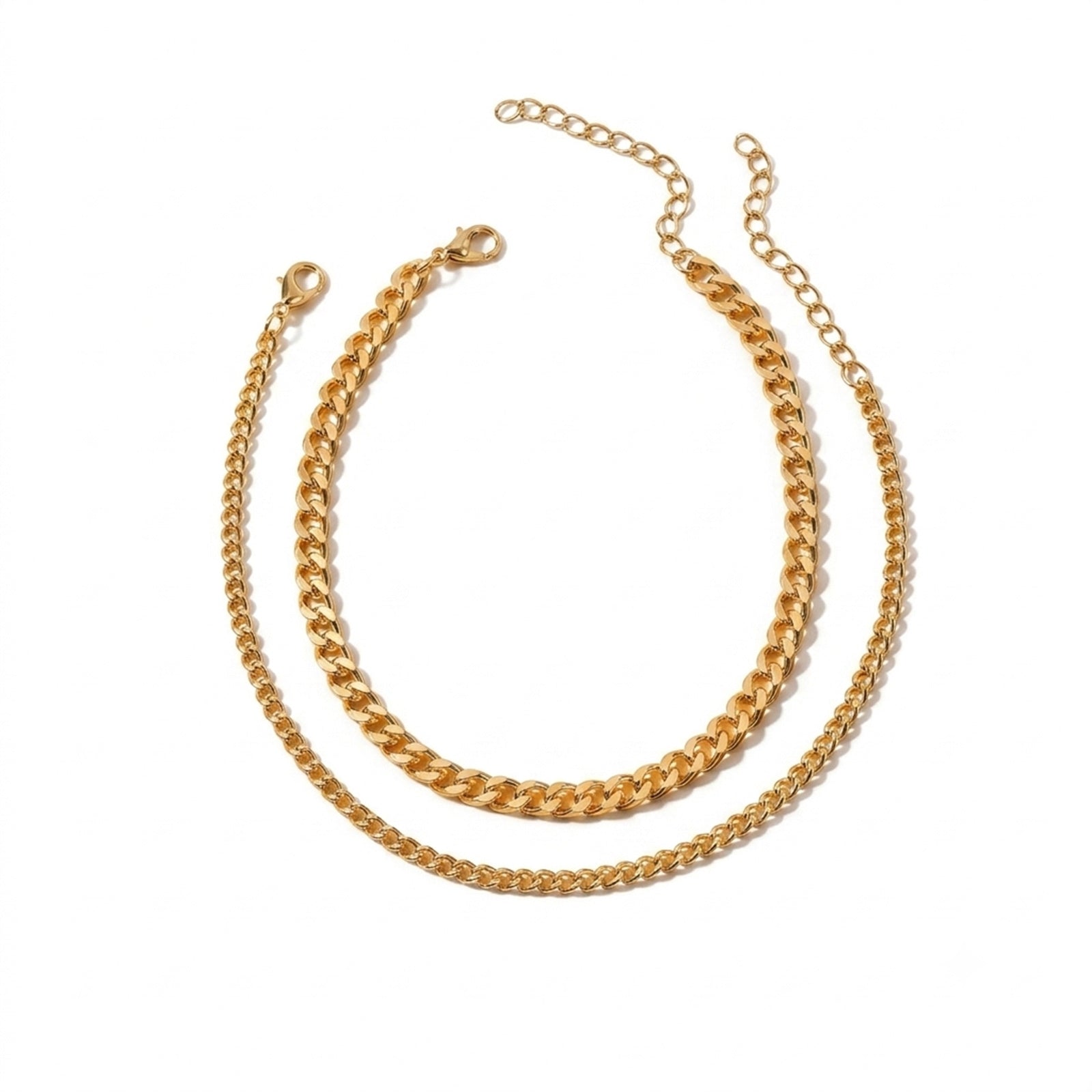 Stainless Steel Cuban Anklet Set with stainless steel details | JL7425-01 | image 1