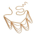 Gold-Tone Layered Tassel Waist Chain with zinc-alloy details | BCN0235-01 | image 1