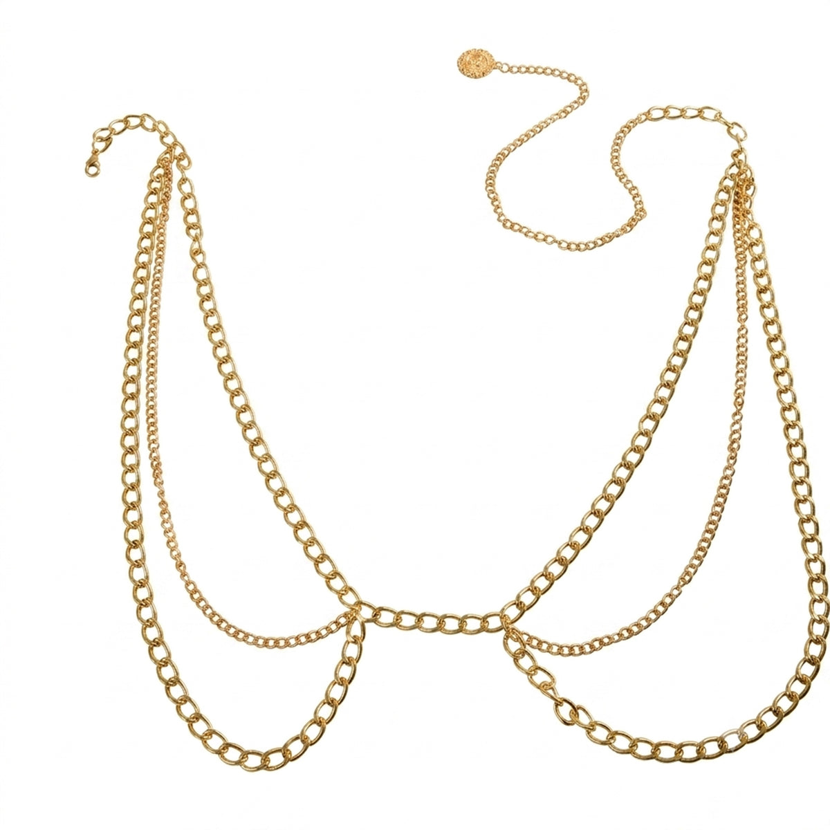 Gold-Tone Chunky Tassel Waist Chain with zinc-alloy details | BCN0239-01 | image 1