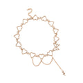 Silver-Tone Butterfly Heart Necklace with zinc-alloy hardware | NA592-01 | image 1