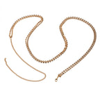 Gold-Tone Double-Layer Zircon Waist Chain with zinc-alloy details | BCN0282-01 | image 1