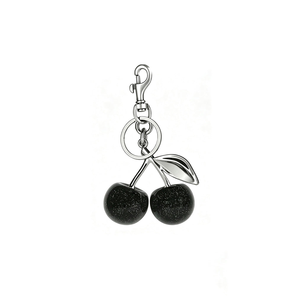 Black cherry keychain and bag charm | KCA084-03 | image 1