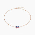 Royal Blue Butterfly Necklace with zinc-alloy hardware | NA333-05 | image 1
