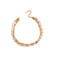 Star Bead Layered Anklet with zinc alloy details | JL7375-01 | image 1