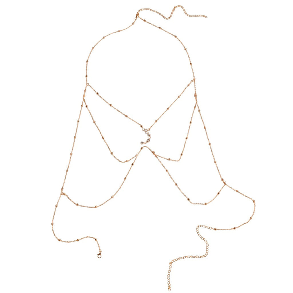 Gold-Tone Costume Body Chain with zinc-alloy details | BCN0202-02 | image 1