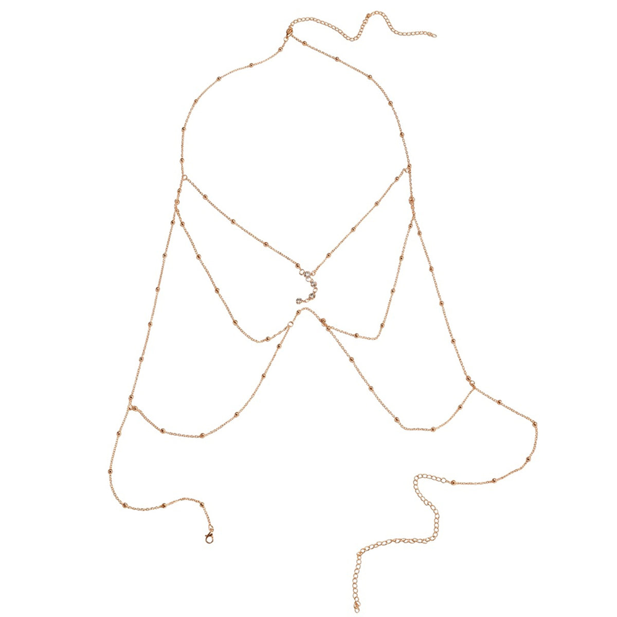Gold-Tone Costume Body Chain with zinc-alloy details | BCN0202-02 | image 1