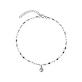 Silver-Tone Bead Anklet with stainless steel details | JL7424-01 | image 1