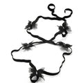 Five Black Butterfly Wrap Anklet with elastic band details | JL7407-01 | image 1