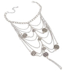 Silver-Tone Coin Layered Toe Anklet with zinc alloy details | JL7331-01 | image 1