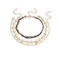 Daisy Chain Anklet Set with zinc alloy details | JL7338-01 | image 1