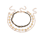 Daisy Chain Anklet Set with zinc alloy details | JL7338-01 | image 1