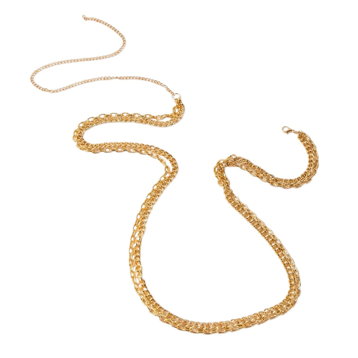 Gold-Tone Double-Layer Waist Chain with zinc-alloy details | BCN0289-01 | image 1