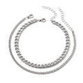 Stainless Steel Cuban Anklet Set with stainless steel details | JL7425-02 | image 1