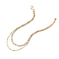 Double Layer Bar Chain Necklace with zinc-alloy hardware | NA499-01 | image 1