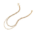 Double Layer Bar Chain Necklace with zinc-alloy hardware | NA499-01 | image 1