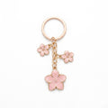 Pink cherry blossom keychain with floral accents | KCA070-06 | image 1