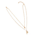Gold-Tone Leaf Starfish Layered Necklace with zinc-alloy hardware | NA466-01 | image 1