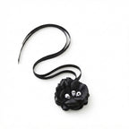 Black Skull Flower Ribbon Necklace with polyester fabric | NA707-01 | image 1