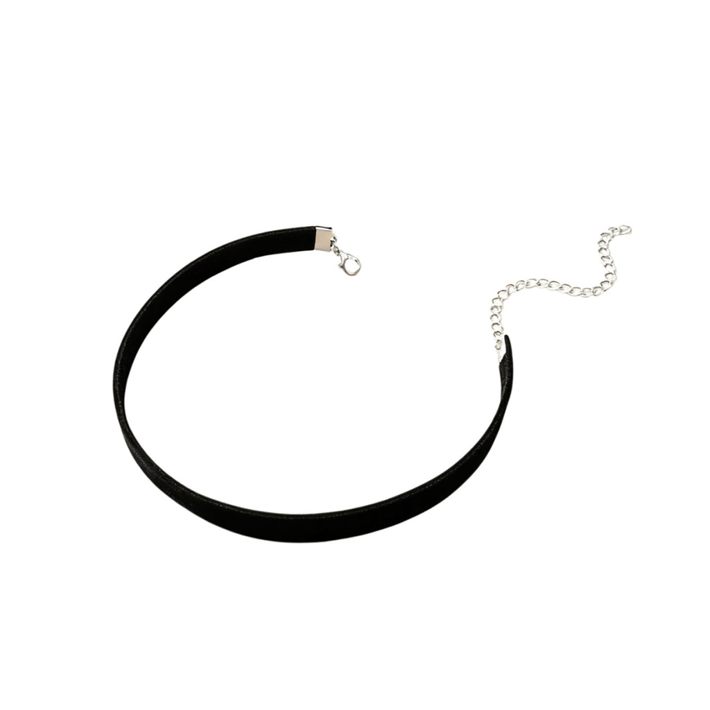 White Velvet Choker with polyamide fabric | NA891-01 | image 1