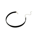 White Velvet Choker with polyamide fabric | NA891-01 | image 1