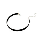 White Velvet Choker with polyamide fabric | NA891-01 | image 1