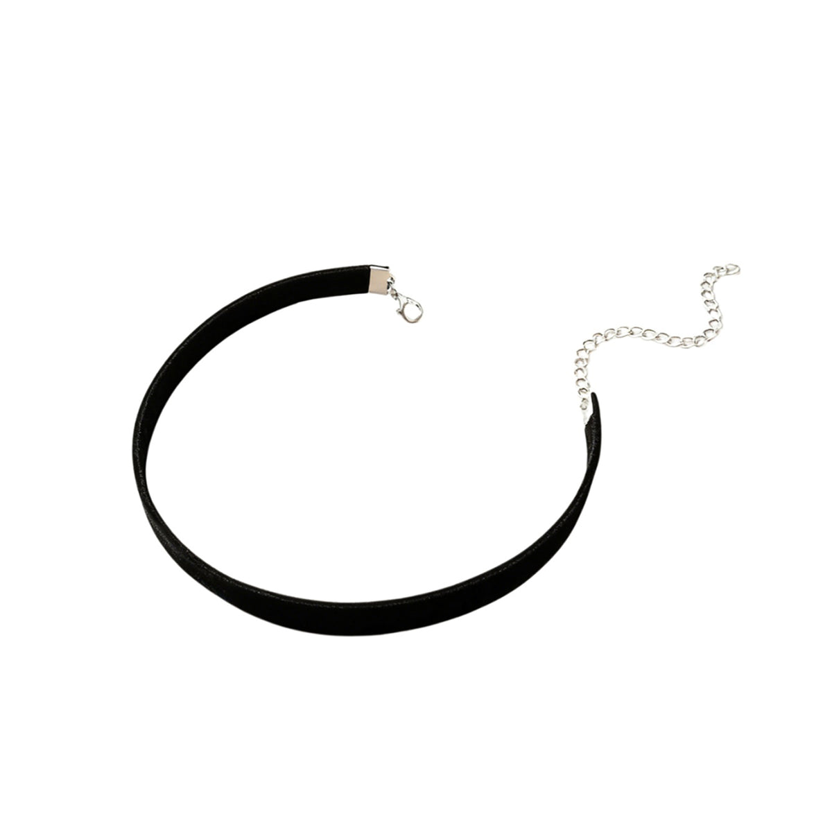 White Velvet Choker with polyamide fabric | NA891-01 | image 1