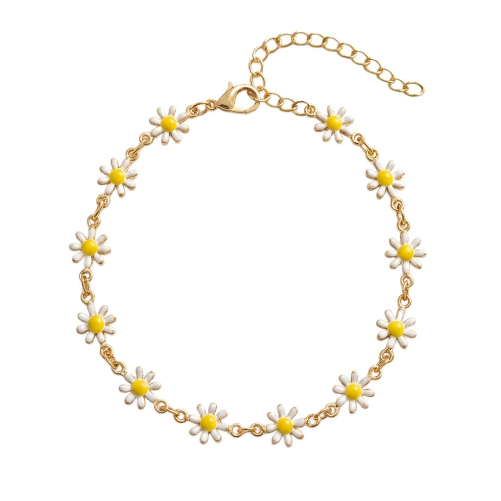 Daisy Enamel Anklet with copper alloy details | JL7421-01 | image 1
