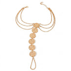 Gold-Tone Coin Toe Anklet with zinc alloy details | JL7336-01 | image 1