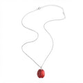 Red Brain Pendant Necklace with plastic components | NA721-01 | image 1